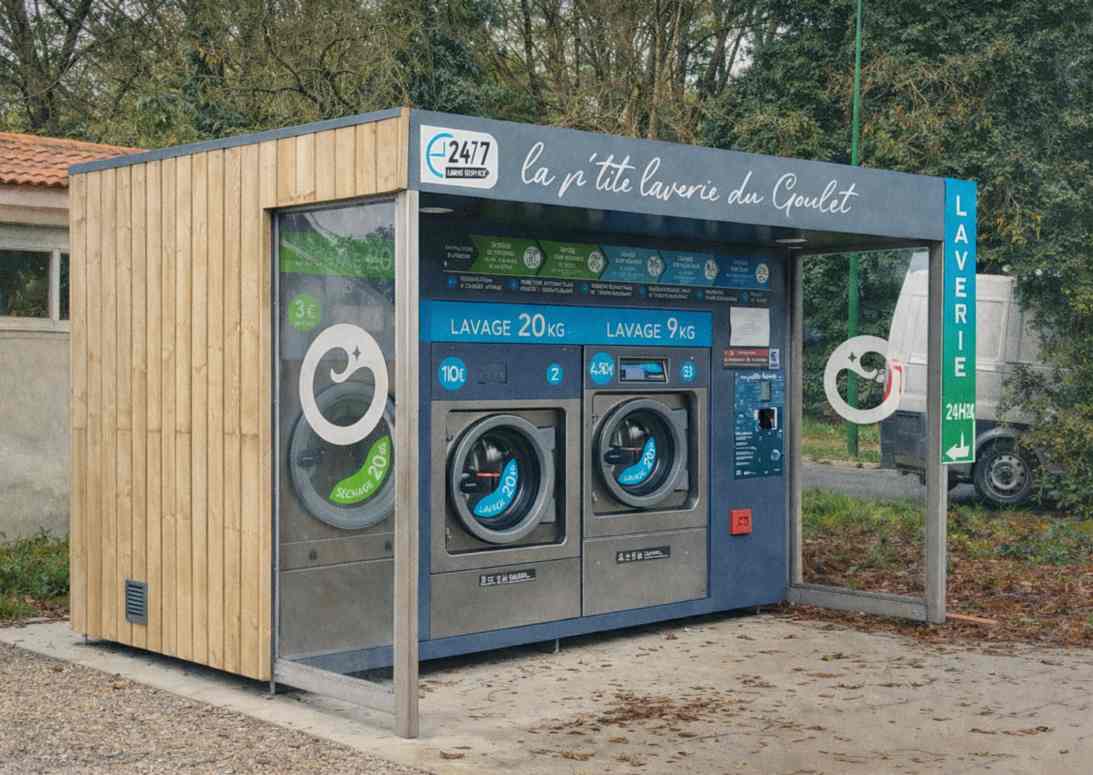 Plan d'implantation kiosque laverie